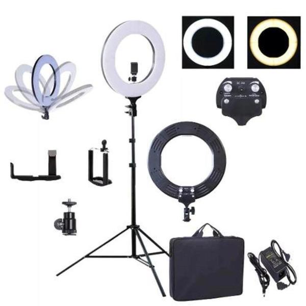 Imagem de Ring Light 10 Led Iluminador 26cm Completo + Tripé 210cm - Fhs-26