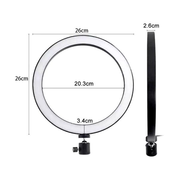 Imagem de Ring Light 12" 162 LEDs Dimerizáveis Suporte Flexível para Celular/ Exbom R12W16 Não Acompanha Tripé