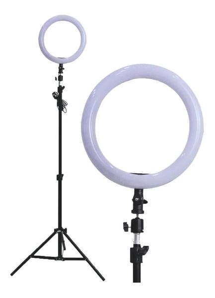 Imagem de Ring Light 12 30Cm 160 Leds + Tripé 2M + Suporte Celular