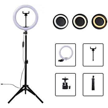 Imagem de Ring light 12 polegadas com tripé 2.1m suporte para celular ideal para fotografias