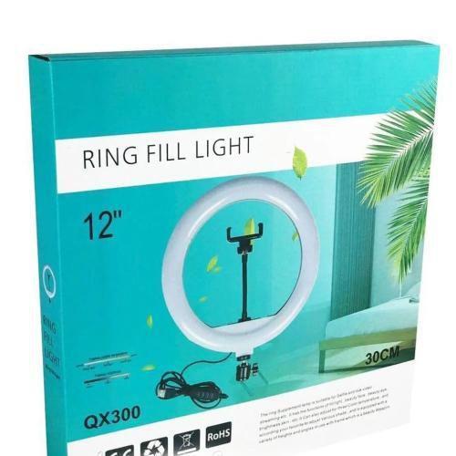 Imagem de Ring Light 12 Qx300 30Cm Tripé Suporte Smartphon Ring Fill