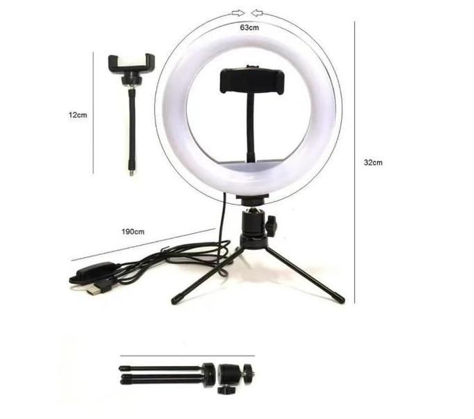 Imagem de Ring light 6 polegadas (16cm) com tripe e suporte para celular