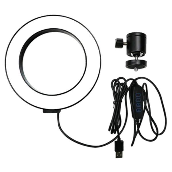 Imagem de Ring Light 6 Polegadas Iluminador 16Cm Usb Led E Mini Tripé