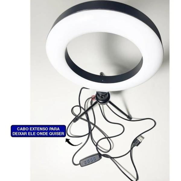 Imagem de Ring Light  6 Polegadas Tripe com Suporte Celular 16cm