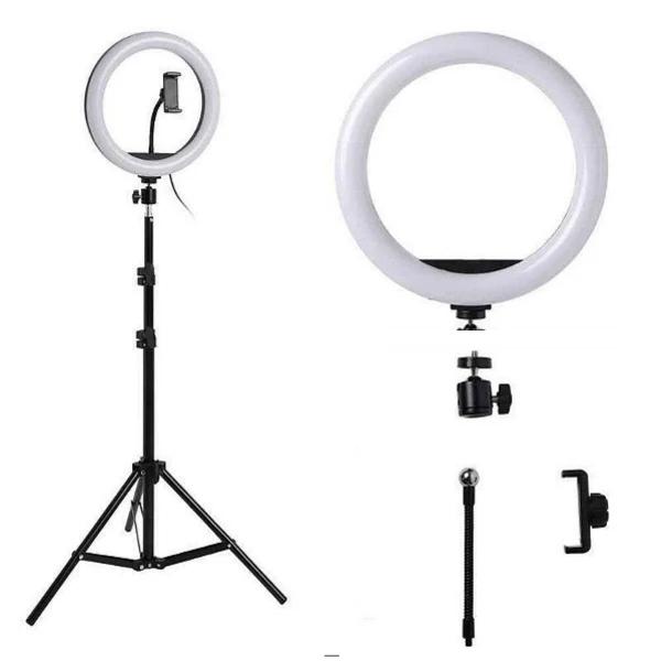 Imagem de Ring Light Anel De Luz Led 12" 30cm Tripé Grande 2,1 Metros