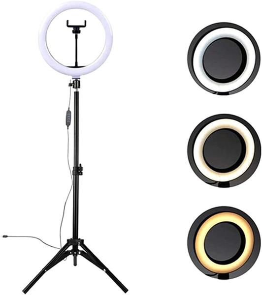 Imagem de Ring Light blogueira 12 Polegadas com tripé 2.1m suporte para celular