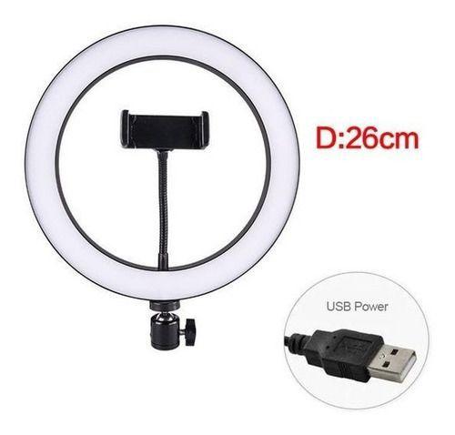 Ring Light Completo Iluminador 26cm + Tripé 2metros Entrega - oem Imagem de Ring Light Completo Iluminador 26cm + Tripé 2metros Entrega