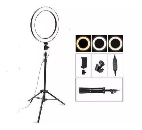 Imagem de Ring Light Completo Iluminador 26cm + Tripé 2metros Entrega