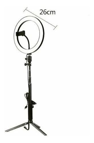 Ring Light Completo Iluminador 26cm + Tripé 2metros Entrega - oem Imagem de Ring Light Completo Iluminador 26cm + Tripé 2metros Entrega