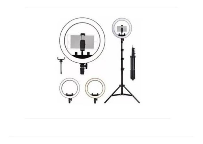 Imagem de Ring Light Completo Iluminador Portátil 26Cm Com Tripé 2M