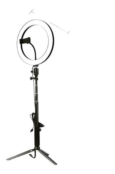 Ring Light Completo Iluminador Portátil 26Cm + Tripé 2Metros - Nao Informada Imagem de Ring Light Completo Iluminador Portátil 26Cm + Tripé 2Metros