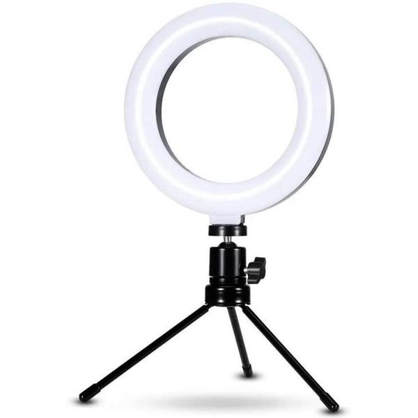 Imagem de Ring Light De Mesa Iluminador De Led Tripé 6 Polegadas 16Cm