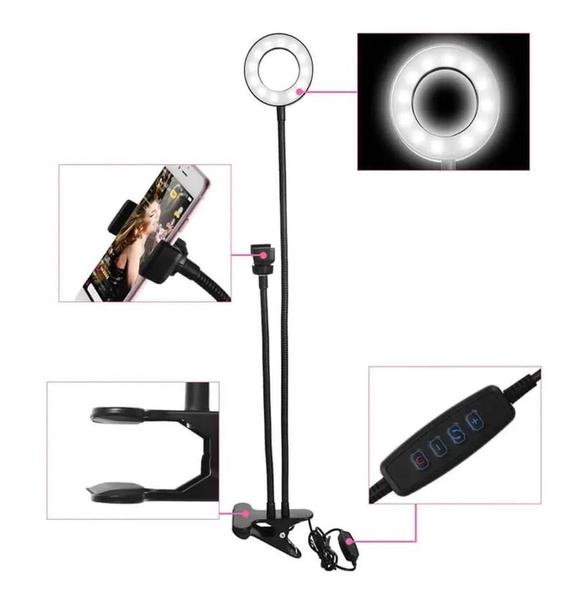 Imagem de Ring Light De Mesa Iluminador Led Com Suporte Celular Selfie