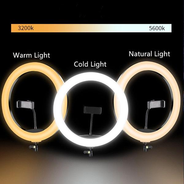 Ring Light de Mesa Suporte articulado flexível Iluminador Luz Led Vídeo Foto Blogueira Live Streamer - CJJM Imagem de Ring Light de Mesa Suporte articulado flexível Iluminador Luz Led Vídeo Foto Blogueira Live Streamer