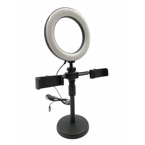 Imagem de Ring Light de Mesa Tripé Com 2 Suporte Celular Portátil Ws-868 Kit 10 Unidades