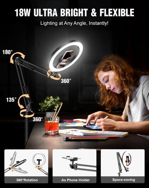 Imagem de Ring Light Evershop Upgrade 18W com tripé de suporte para iPhone