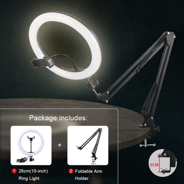 Ring Light Flexível Luz Led Usb Com Suporte Articulado De Mesa Estúdio Make Youtuber Aula - CJJM Imagem de Ring Light Flexível Luz Led Usb Com Suporte Articulado De Mesa Estúdio Make Youtuber Aula