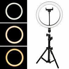 Imagem de Ring Light Iluminador 10" 26Cm Selfie Makeup Blogueira Tripé DE 1.60 metros  Luz Led