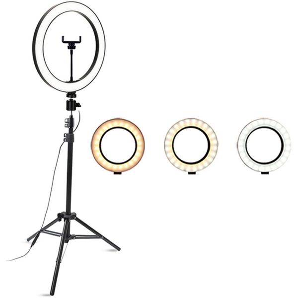 Imagem de Ring Light Iluminador 10 Polegadas Anel 26Cm com tripé de 2.10mts e Suporte de Celular