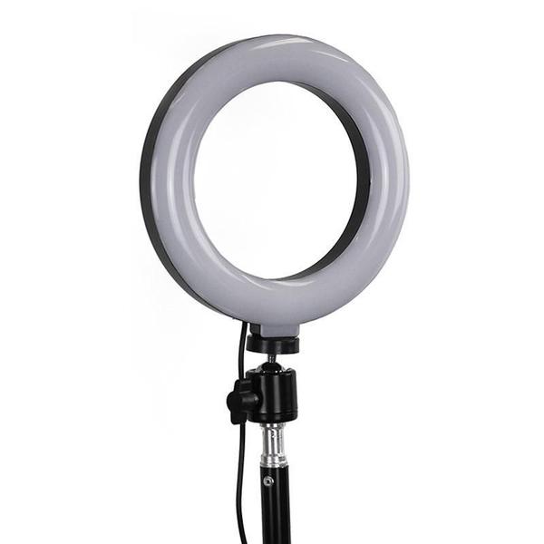 Ring Light Iluminador Led 16Cm + Mini Tripé - Tudoprafoto Imagem de Ring Light Iluminador Led 16Cm + Mini Tripé