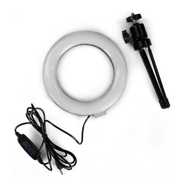 Ring Light Iluminador Led 16Cm + Mini Tripé - Tudoprafoto Imagem de Ring Light Iluminador Led 16Cm + Mini Tripé