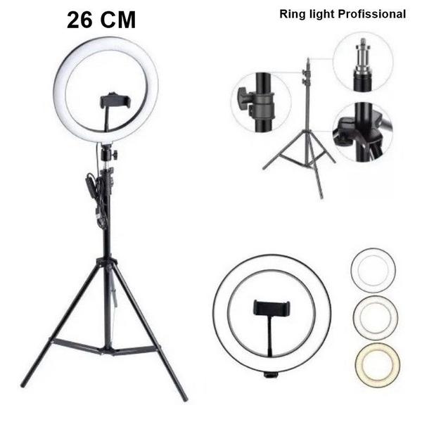 Imagem de Ring Light Iluminador Led  Tripé Suporte Celular - Profissional