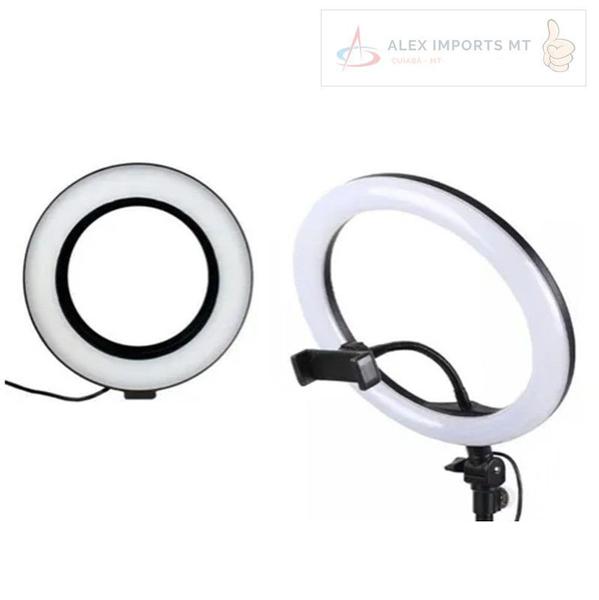 Ring Light Led 10 Polegadas 26cm Com Trípe Otima Claridade - Alex Cuiaba Imagem de Ring Light Led 10 Polegadas 26cm Com Trípe Otima Claridade