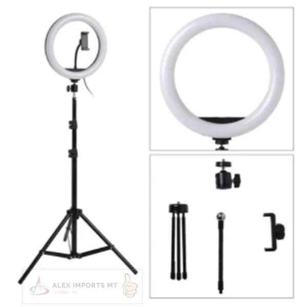 Ring Light Led 10 Polegadas 26cm Com Trípe Otima Claridade - Alex Cuiaba Imagem de Ring Light Led 10 Polegadas 26cm Com Trípe Otima Claridade