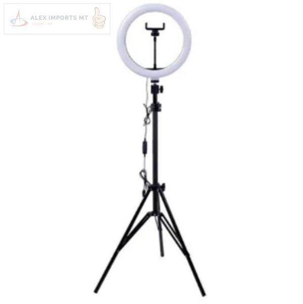 Ring Light Led 10 Polegadas 26cm Com Trípe Otima Claridade - Alex Cuiaba Imagem de Ring Light Led 10 Polegadas 26cm Com Trípe Otima Claridade