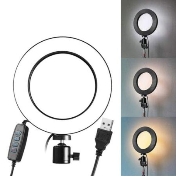 Imagem de Ring Light Led 26cm 10p Tripé 210cm Selfie Youtuber Estetica Com Suporte Para Foto Celular