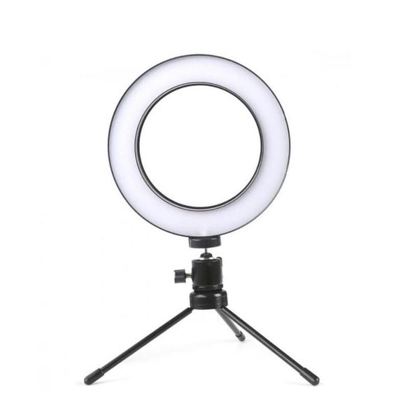 Imagem de Ring Light Led 6 Polegadas Com Tripé Mesa + Dimer Cores