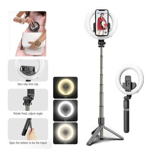 Ring Light Led Anel 13 Cm Bastão Tripé Celular Bluetooth - oem Imagem de Ring Light Led Anel 13 Cm Bastão Tripé Celular Bluetooth