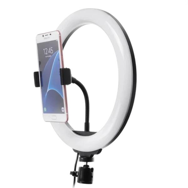 Imagem de Ring Light LED Bicolor Iluminador 26cm com Suporte para Celular - M26