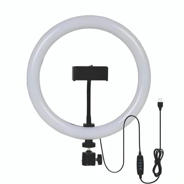 Imagem de Ring Light Led Bicolor Iluminador 26Cm Suporte Celular - M26