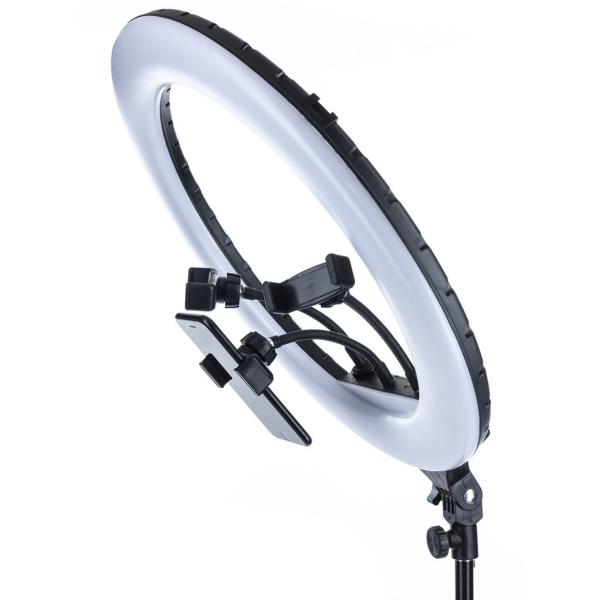 Imagem de Ring Light LED Bicolor Iluminador 45cm com Suporte para Celular e Controle Remoto - CXB-460