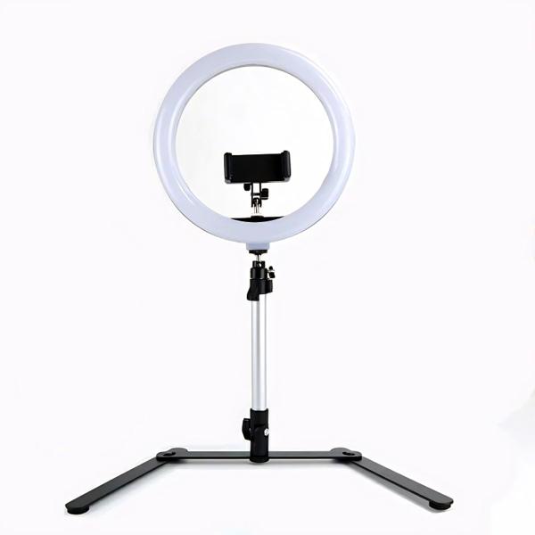 Imagem de Ring Light LED Bicolor TudoPraFoto + Tripé 30cm + Base