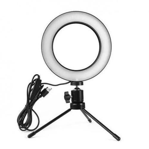 Imagem de Ring Light Led Iluminador Mesa Tripé 6 Polegada 16Cm