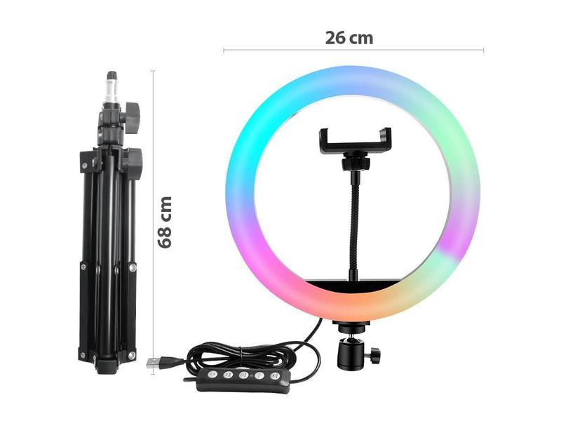 Imagem de Ring Light Led M Luz Gravar Vídeo Maquiagem Colorido Rgb26