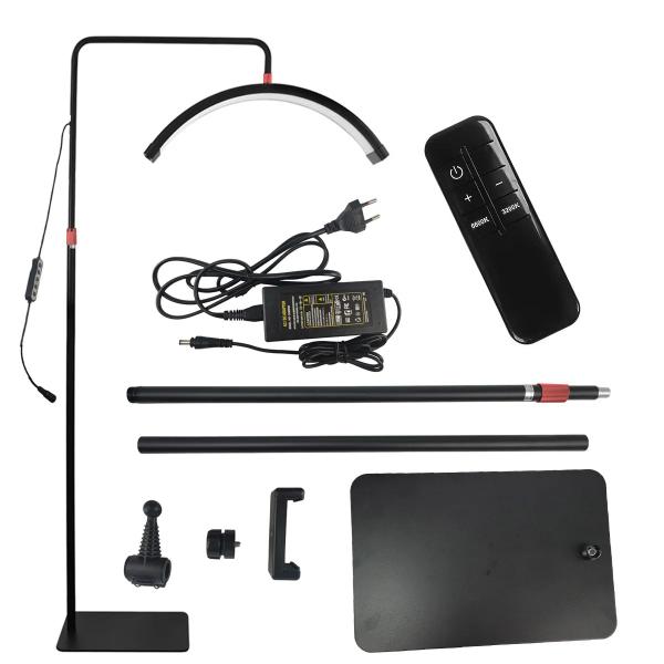 Ring Light Led Meia Lua 36W Arco Estético 60cm com Controle e Suporte Celular - HD-M6X - TUDOPRAFOTO Imagem de Ring Light Led Meia Lua 36W Arco Estético 60cm com Controle e Suporte Celular - HD-M6X