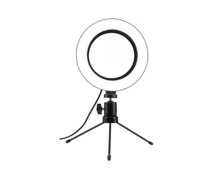 Imagem de Ring Light Led Mesa Iluminador Pequena Tripé 6 Polegada 16Cm