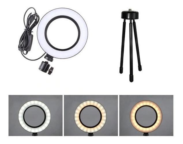 Ring Light Led Mesa Iluminador Pequena Tripé 6 Polegada 16Cm - OEM Imagem de Ring Light Led Mesa Iluminador Pequena Tripé 6 Polegada 16Cm