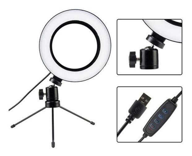 Ring Light Led Mesa Iluminador Pequena Tripé 6 Polegada 16Cm - OEM Imagem de Ring Light Led Mesa Iluminador Pequena Tripé 6 Polegada 16Cm