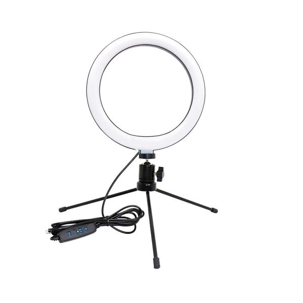 Imagem de Ring Light Led Mesa Iluminador Pequena Tripé 6 Polegada 16Cm