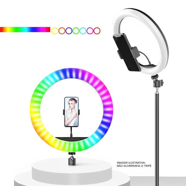 Imagem de Ring Light Led Rgb Iluminador 26Cm Suporte Celular - Rl-10