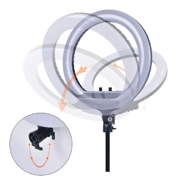 Imagem de Ring Light LED RGB Iluminador 45cm com Suporte para Celular e Controle - RL 18 RGB