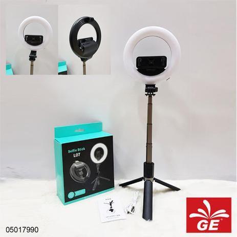 Imagem de Ring Light Portátil 16Cm Led Tripé Bluetooth Pau Selfie L07