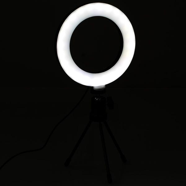 Imagem de Ring Light Portátil Iluminador Led 16cm 3500k 5500k + Mini Tripé