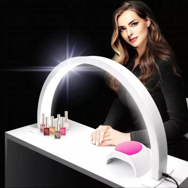 Ring Light Preto 36w Meia Lua Manicure Nail designer C/ Nf - Jiga Imagem de Ring Light Preto 36w Meia Lua Manicure Nail designer C/ Nf
