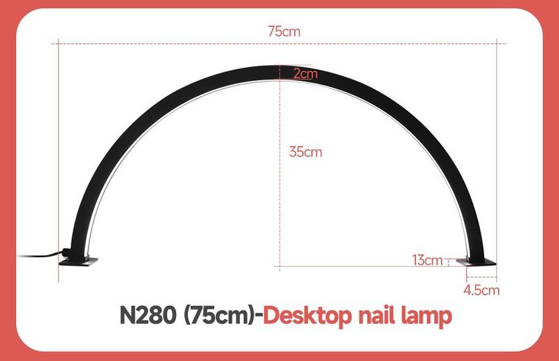 Ring Light Preto 36w Meia Lua Manicure Nail designer C/ Nf - Jiga Imagem de Ring Light Preto 36w Meia Lua Manicure Nail designer C/ Nf