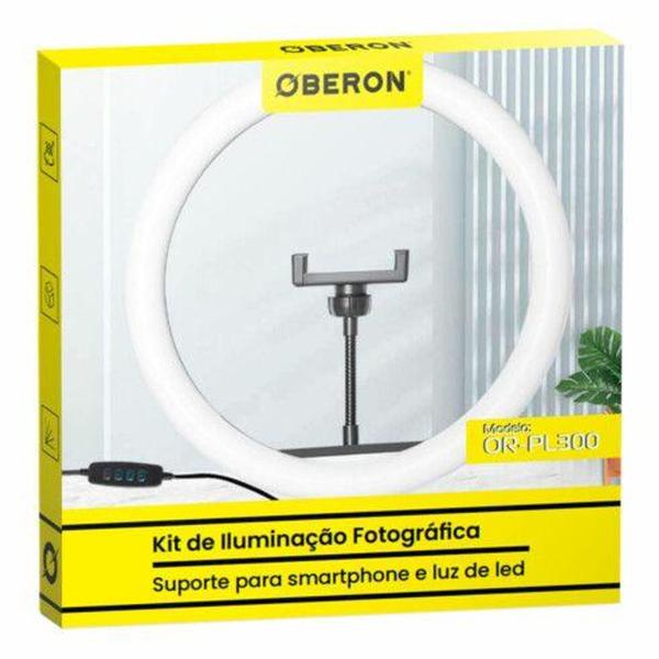 Imagem de Ring Light Profissional 12 Polegadas KIT com Tripe 2 Metros - OR-PL300 KIT - Oberon